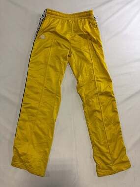 Kappa Yellow 222 Banda Astoria Snap Side Track Pants Mens Medium